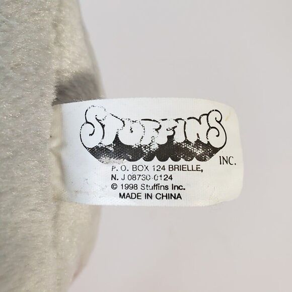 Cute Vintage 90s Stuffins Hickory Dickory Gray Mouse Plush 10" Stuffed Animal - Picture 8 of 10